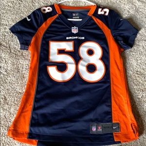 Women’s small fitted denver Broncos jersey